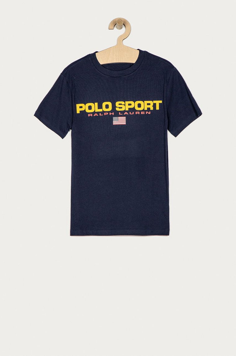 Polo Ralph Lauren T-shirt dziecięcy 323837629001 kolor granatowy z nadrukiem