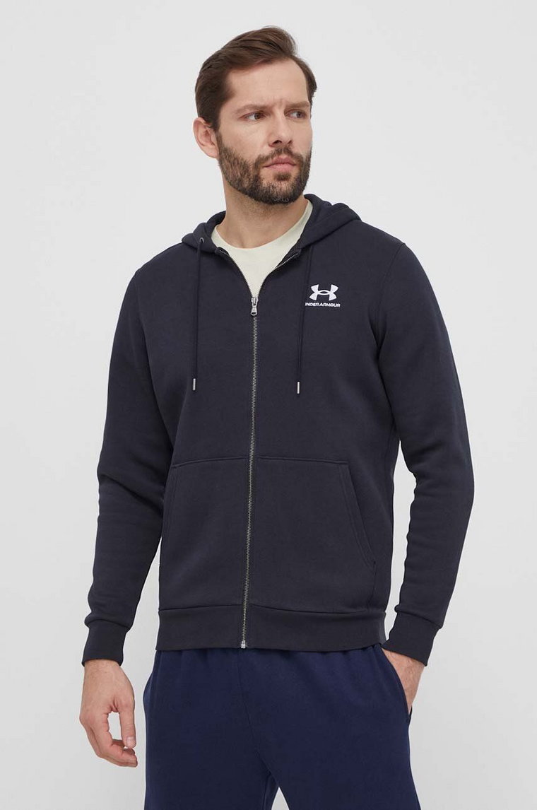 Under Armour bluza męska kolor czarny z kapturem gładka 1373881