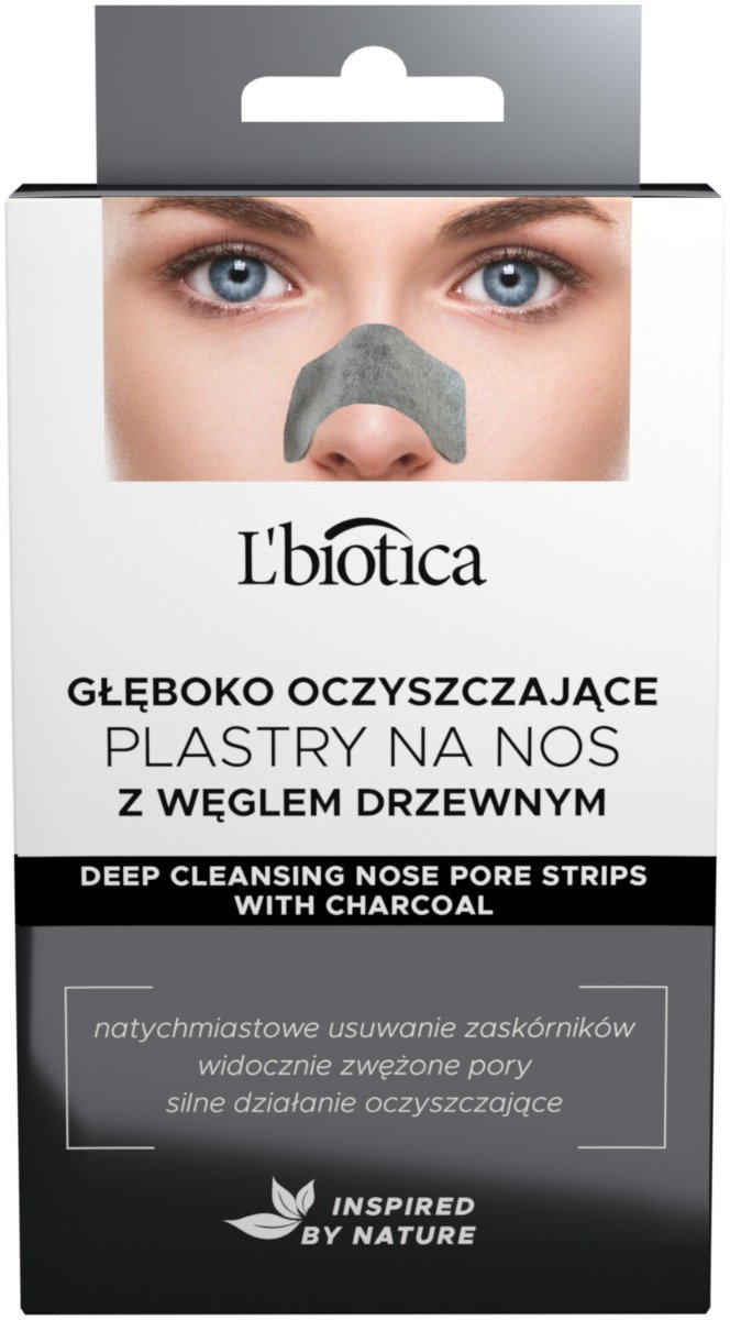 L'BIOTICA Plastry n/nos głęb.oczyszcz. z węglem drzewnym