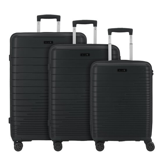 d&n Travel Line 4600 4 kółka Zestaw walizek 3-części black