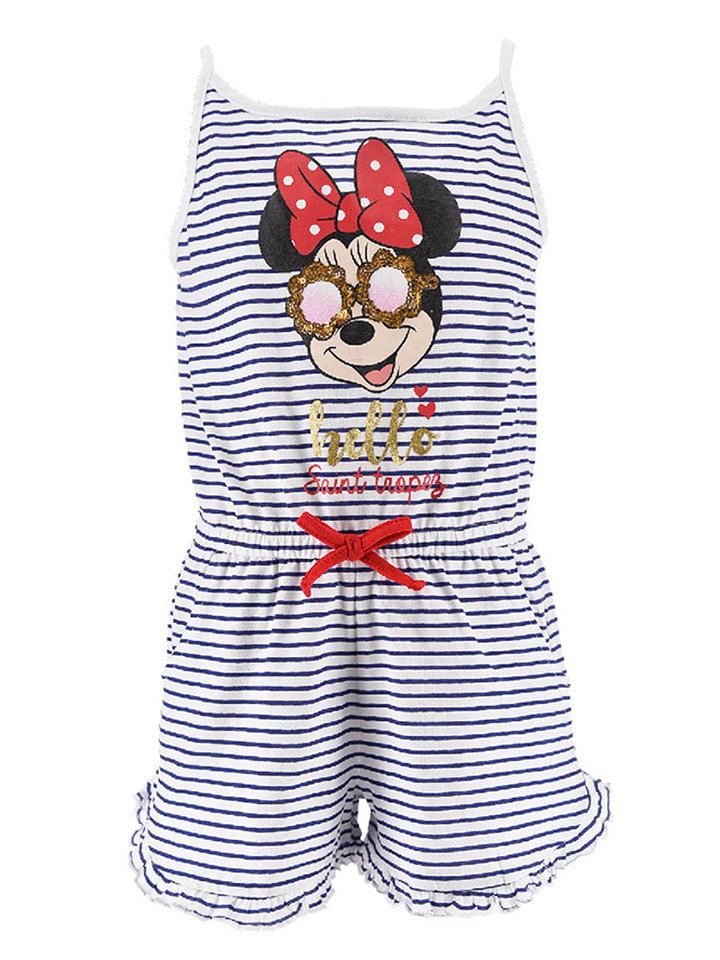 Disney Minnie Mouse Kombinezon "Minnie" w kolorze granatowo-białym