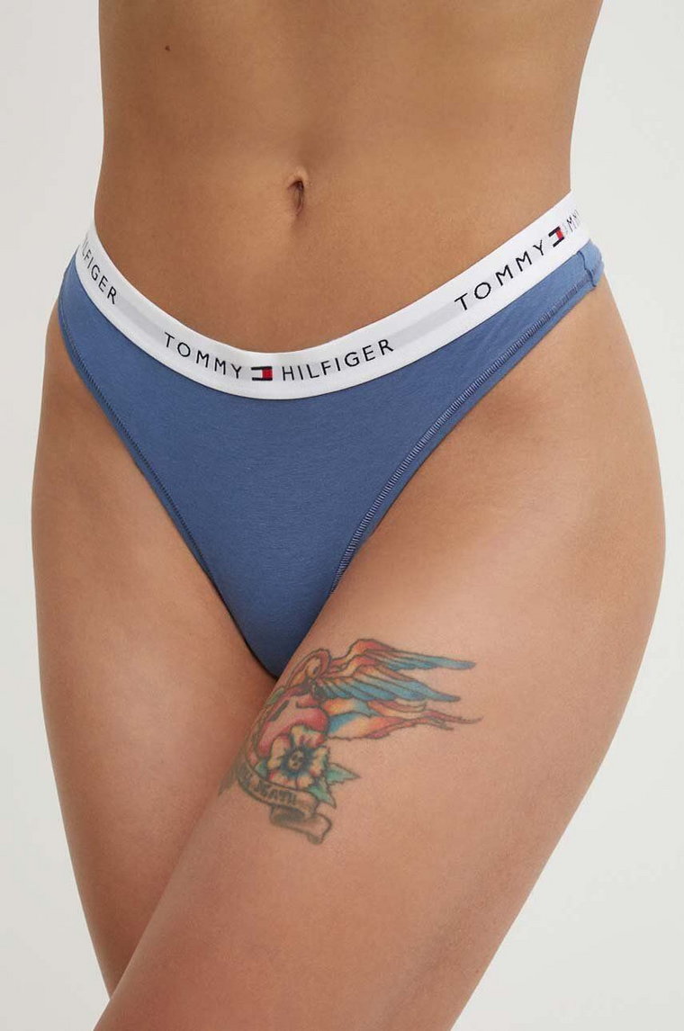 Tommy Hilfiger stringi kolor niebieski UW0UW03835