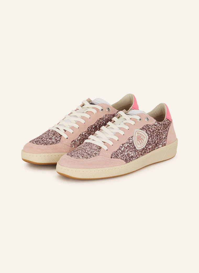 Blauer Sneakersy Olympia Z Cekinami pink