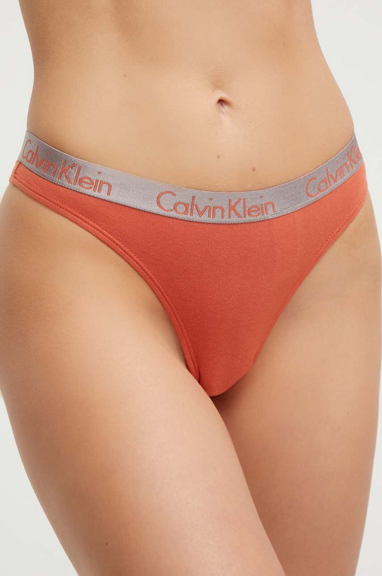 Calvin Klein Underwear stringi kolor pomarańczowy