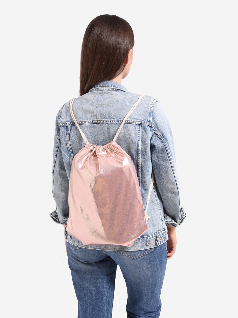 Materiałowy plecak worek Shelovet różowy