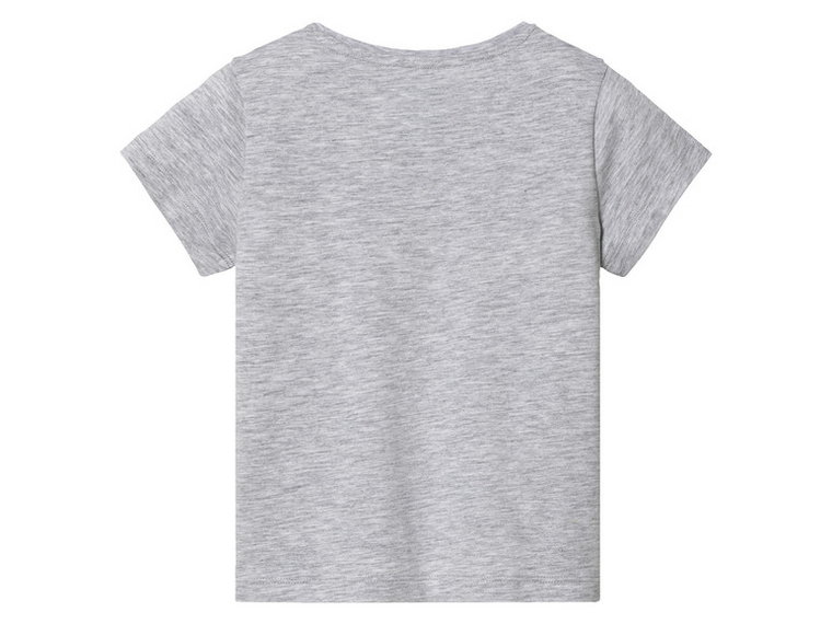 lupilu T-shirt dziewczęcy z bawełną (98/104, Szary)
