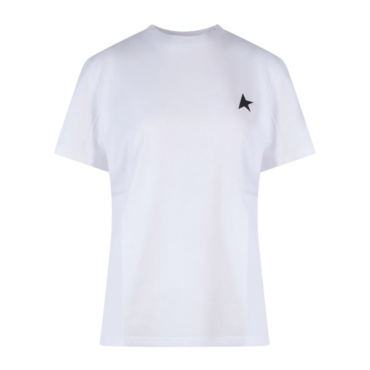 Ikoniczna Koszulka z Bawełny ze Star Golden Goose