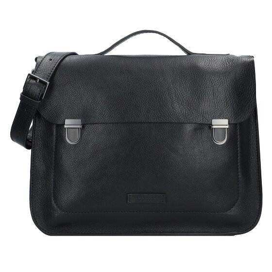 The Bridge Ettore Briefcase Messenger Skórzany 38 cm Komora na laptopa nero