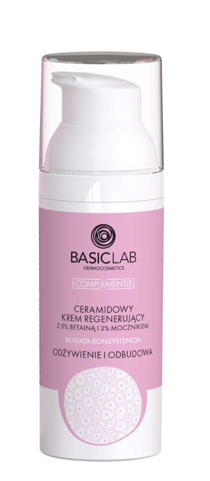 Basiclab Dermocosmetics - Krem regenerujący z 5% Betainą i 3% Mocznikiem, bogata konsystencja 50ml