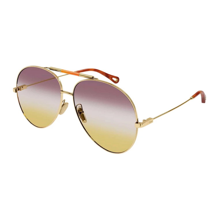 Bohemian Chic Metalowe Okulary Pilotki Chloé