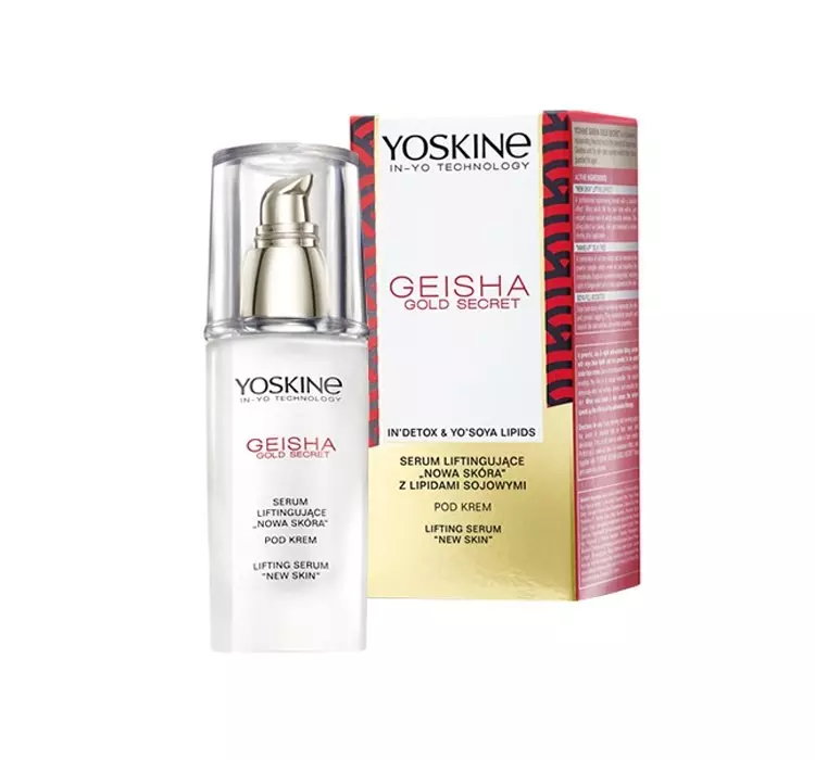 YOSKINE GEISHA GOLD SECRET SERUM LIFTINGUJĄCE NOWA SKÓRA Z LIPIDAMI SOJOWYMI 30ML