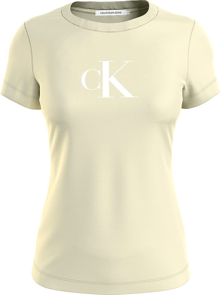 Calvin Klein Koszulka w kolorze limonkowym