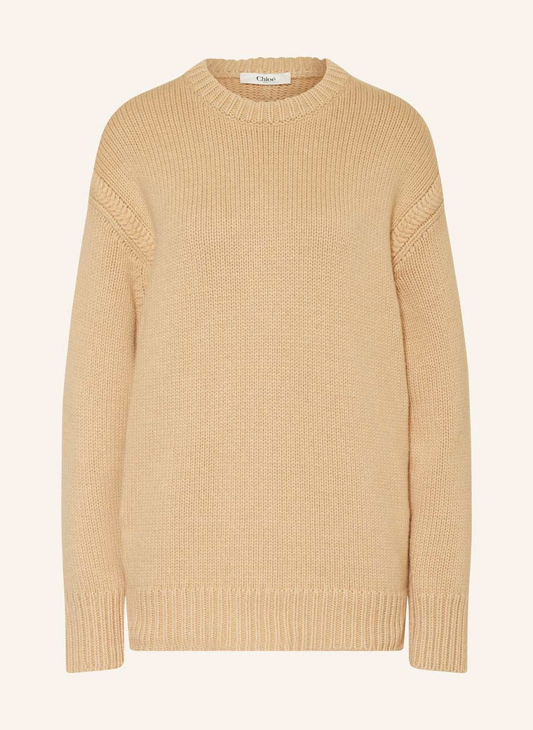 Chloé Sweter Z Dodatkiem Kaszmiru beige