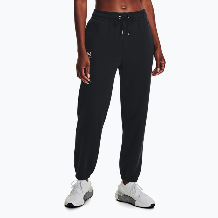 Spodnie treningowe damskie Under Armour Essential Fleece Joggers black/white | WYSYŁKA W 24H | 30 DNI NA ZWROT