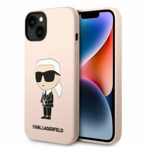 Karl Lagerfeld KLHCP14SSNIKBCP iPhone 14 6,1" hardcase różowy/pink Silicone Ikonik