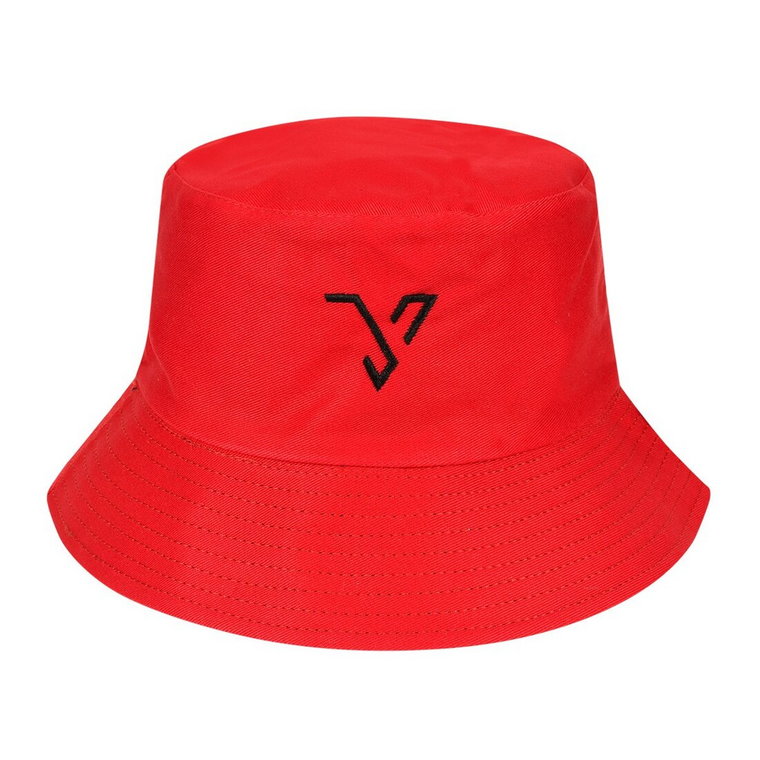 Czerwony kapelusz dwustronny bucket hat wędkarski modny kap-m-V