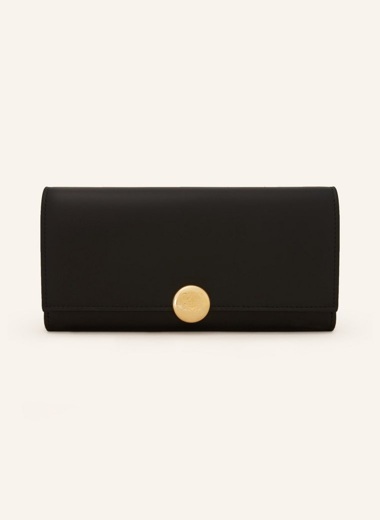 Loewe Portfel Pebble Continental schwarz