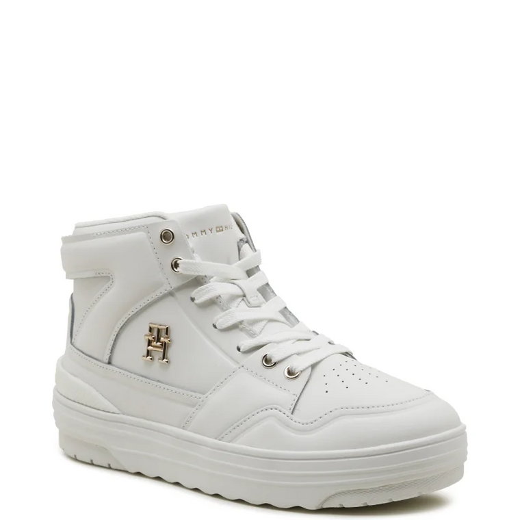 Tommy Hilfiger Skórzane sneakersy TH BASKET SNEAKER HI