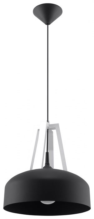 Czarna drewniana lampa wisząca loft - EX516-Casko