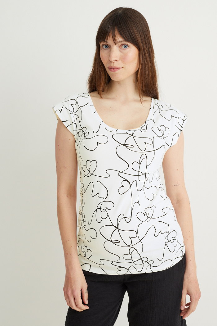 C&A Wielopak, 2 szt.-T-shirt ciążowy, Purpurowy, Rozmiar: XL