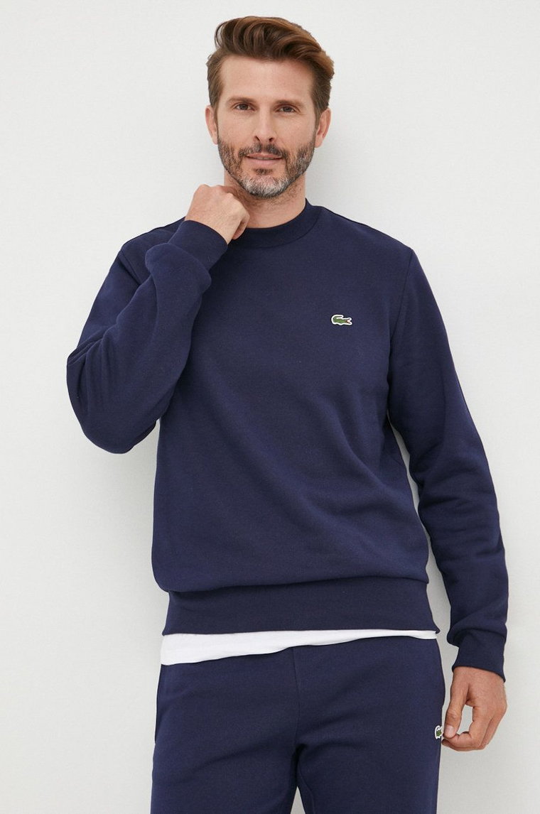 Lacoste bluza męska kolor granatowy gładka SH9608-132