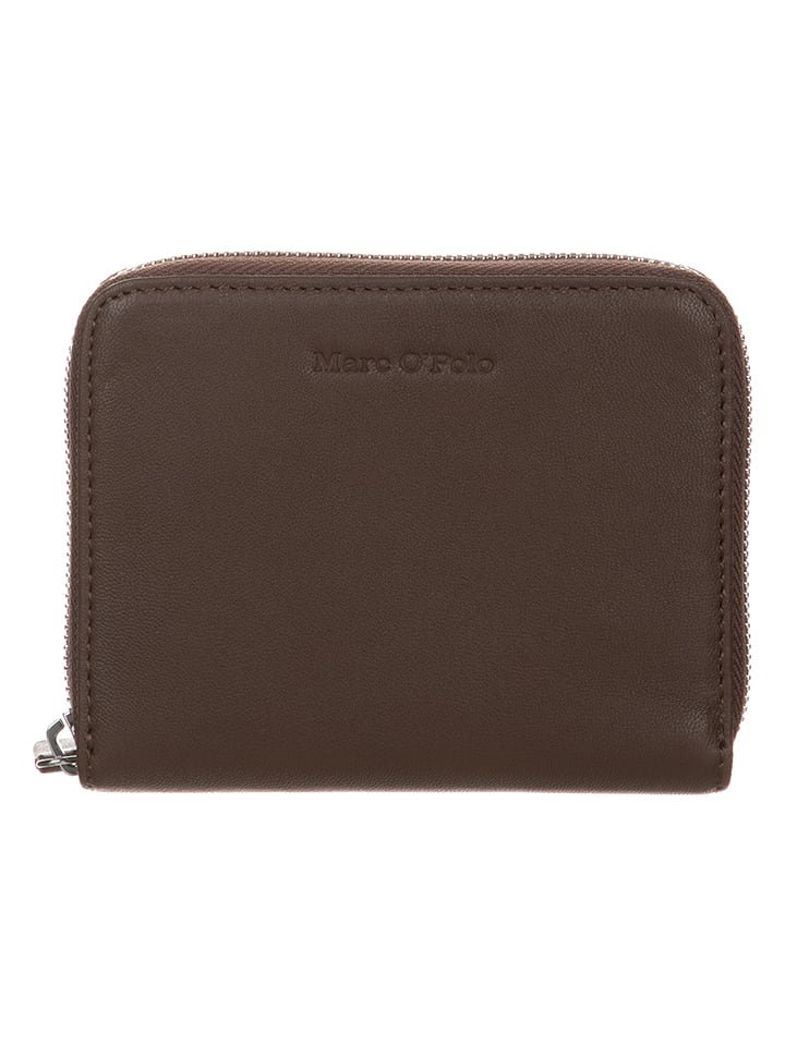 Marc OPolo Skórzany portfel w kolorze brązowym - 14 x 11 x 2,5 cm