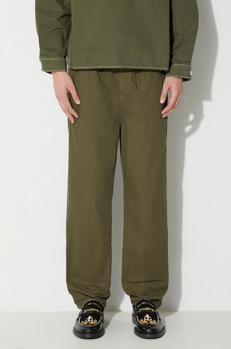 Stan Ray spodnie bawełniane REC PANT kolor zielony proste AW2310812