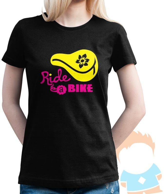 Ride a bike lady style - damska koszulka z nadrukiem