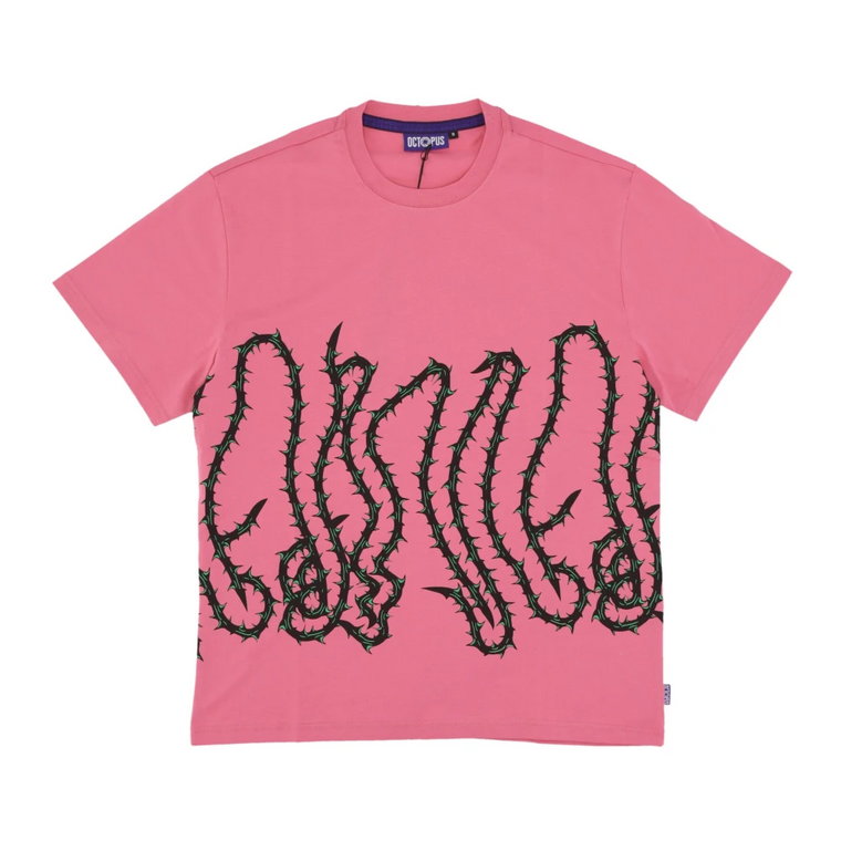 Różowa Thorns Streetwear Tee Koszulka Octopus