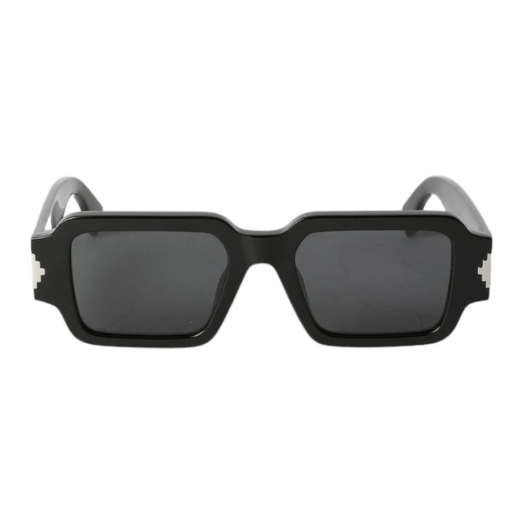 Okulary przeciwsłoneczne prostokątne w matowej czerni Marcelo Burlon