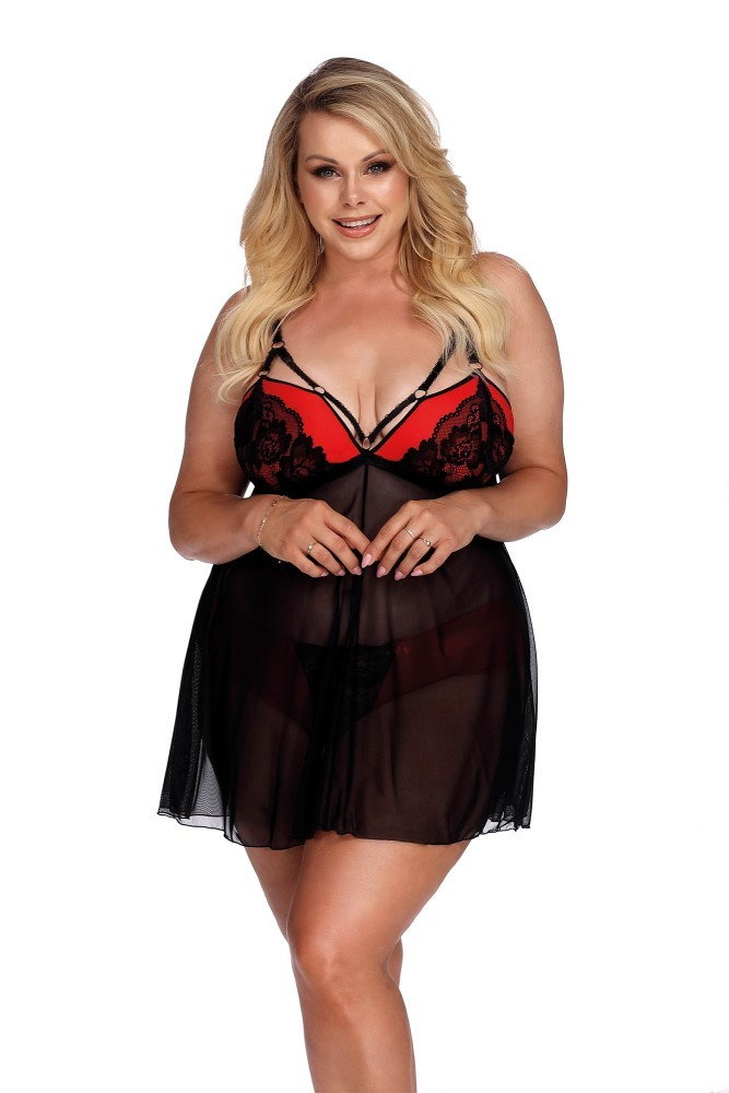 Czarna Koszulka ARCADIA Plus Size