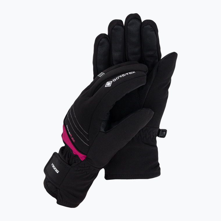 Rękawice narciarskie dziecięce Viking Helix GTX pink