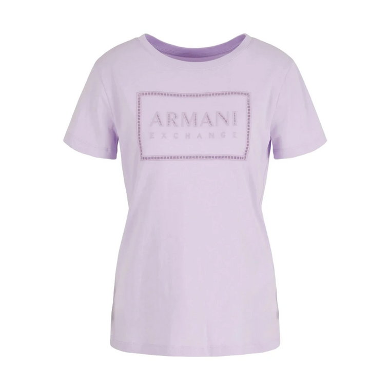 Fioletowy T-shirt Standard Fit 3Dyt59 Yj3Rz Armani Exchange