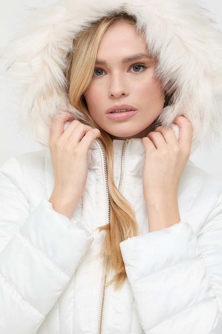 Marciano Guess kurtka damska kolor biały zimowa