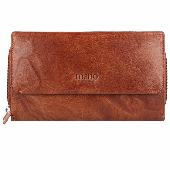 mano Donna Aurona Wallet RFID Leather 18 cm cognac