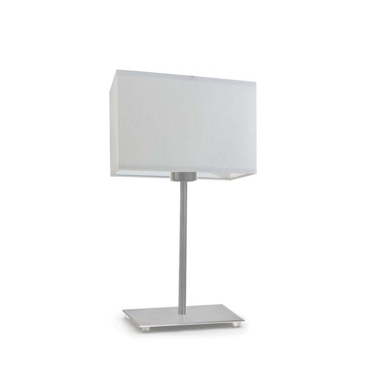 Lampka nocna LYSNE Amalfi, 60 W, E27, jasnoszara/stalowa, 40x20 cm