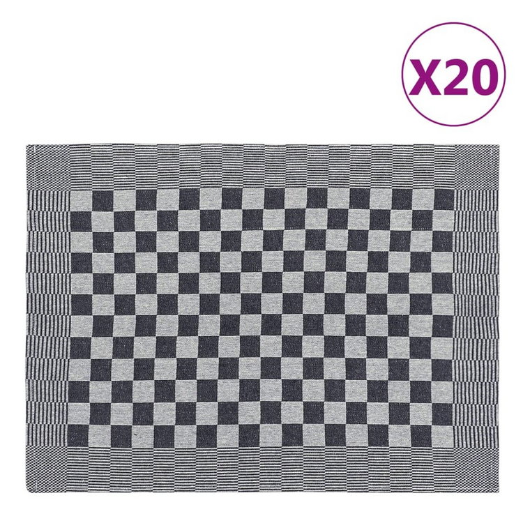 Ręczniki kuchenne, 20 szt., czarno-białe, 50x70 cm