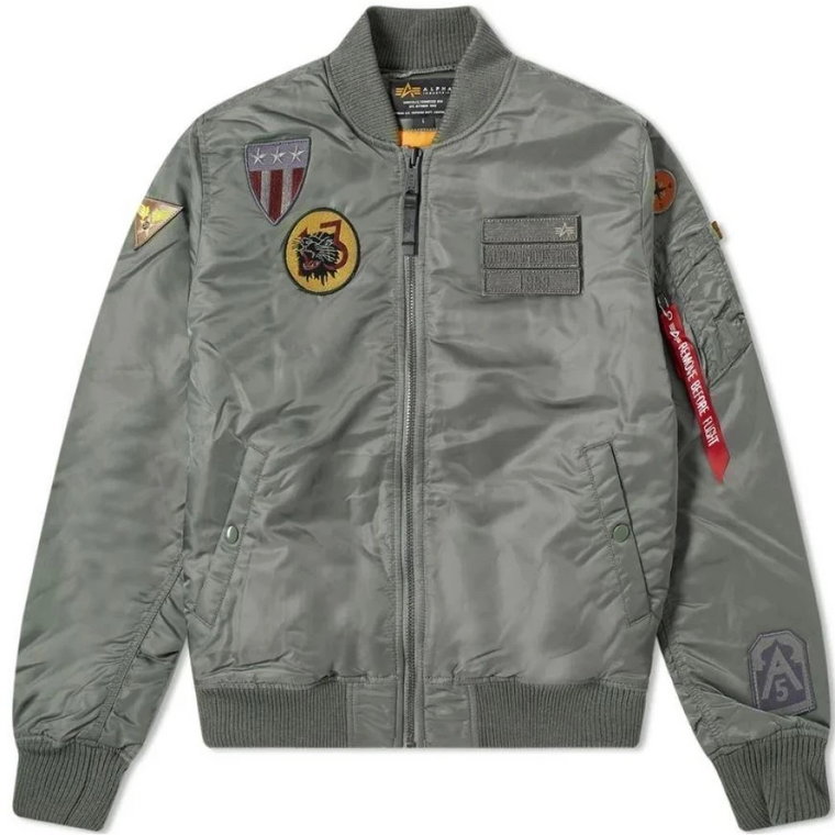 Vintage Zielona Kurtka Bomber Ma-1 Air Force BattleWash Alpha Industries