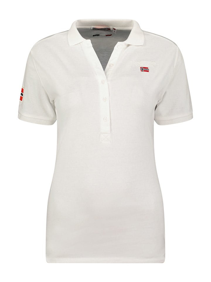 Geographical Norway Koszulka polo "Kelly" w kolorze białym