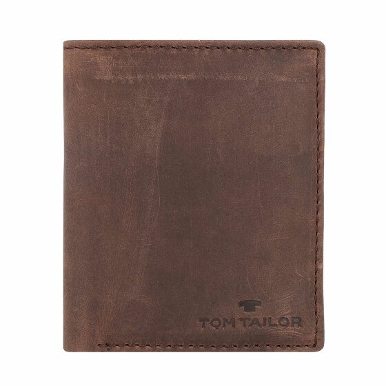 Tom Tailor Portfel Ron PFID skórzany 10 cm brown