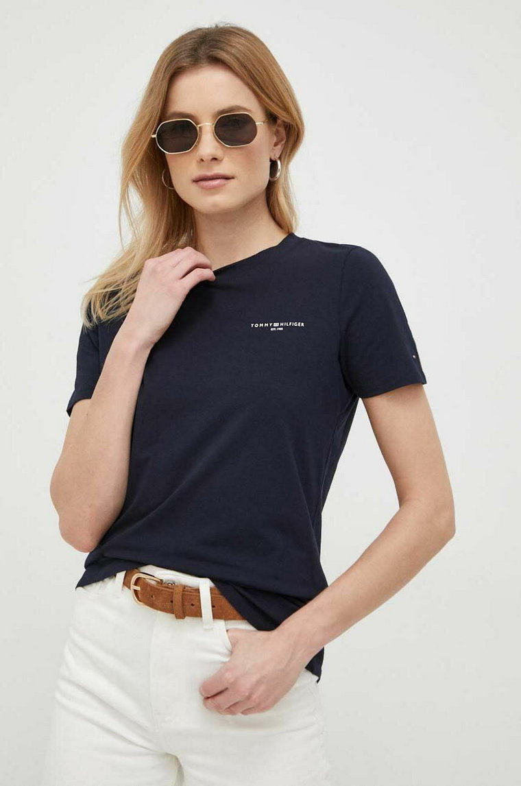 Tommy Hilfiger t-shirt damski kolor granatowy