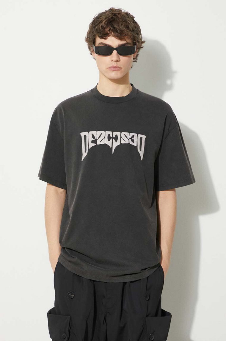 032C t-shirt bawełniany 'Psychic' American-Cut T-Shirt męski kolor czarny z nadrukiem SS24-C-1000