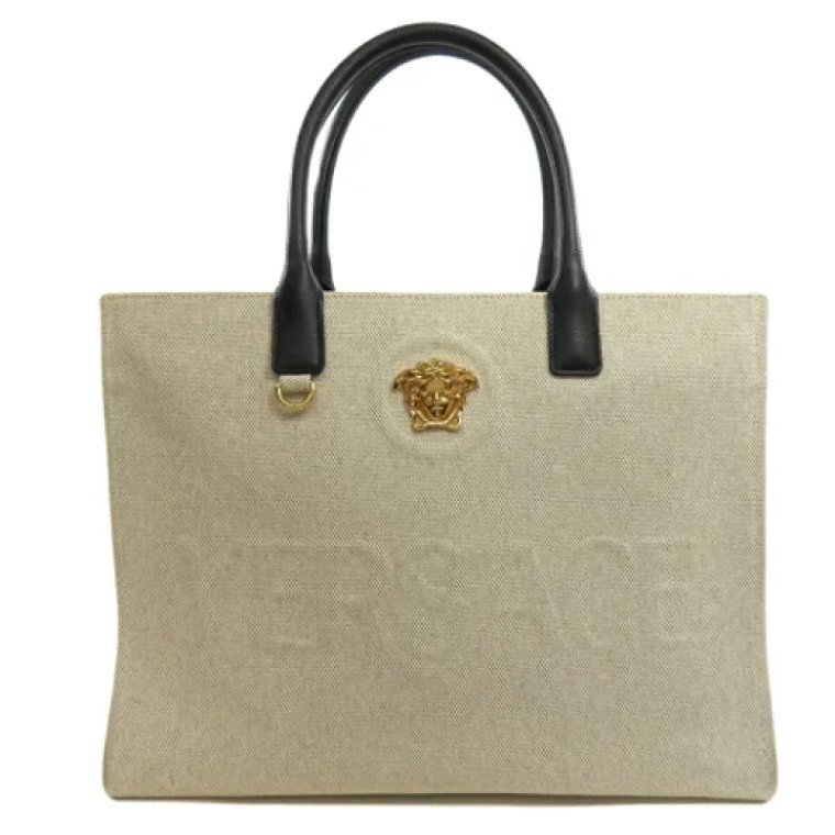 Pre-owned Canvas handbags Versace Pre-owned