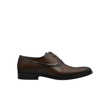 Philippe Lang, Brushed Leather Oxford Shoes Brązowy, male,