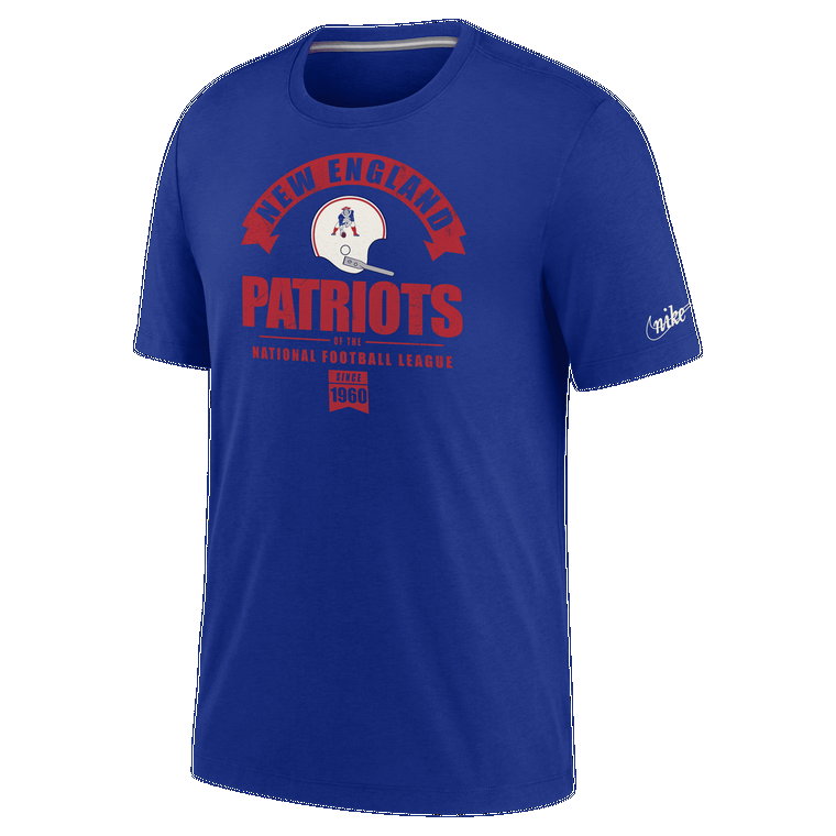 T-shirt męski z mieszanki trzech materiałów Nike Historic (NFL Patriots) - Niebieski