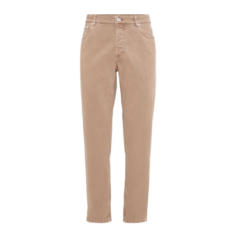 Eleganckie Jeansy Slim-Fit Brunello Cucinelli