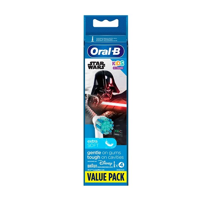 Oral-B Star Wars Kids Extra Soft końcówki do szczoteczki do zębów dla dzieci 4 sztuki