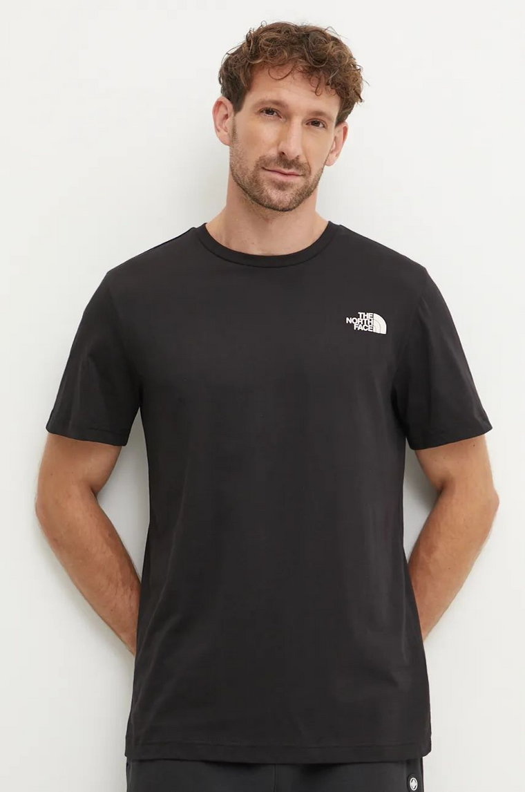 The North Face t-shirt bawełniany Tee Topographic męski kolor czarny z nadrukiem NF0A89DQJK31