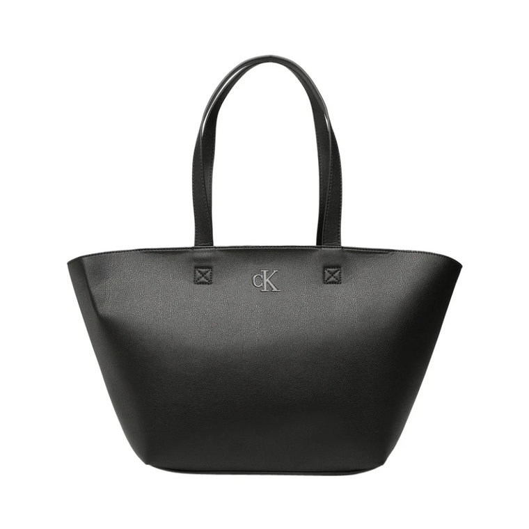 Czarna Duża Torba Shopper Calvin Klein