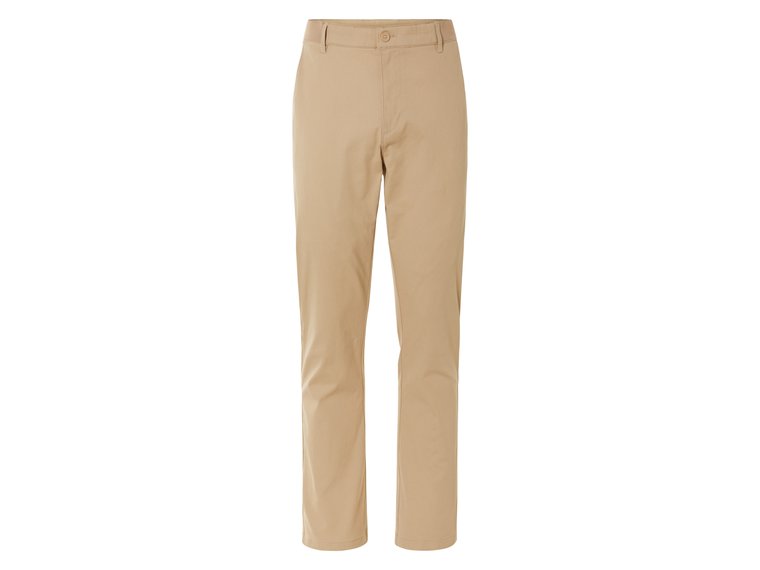 LIVERGY Spodnie męskie chino, slim fit (48, Beżowy)